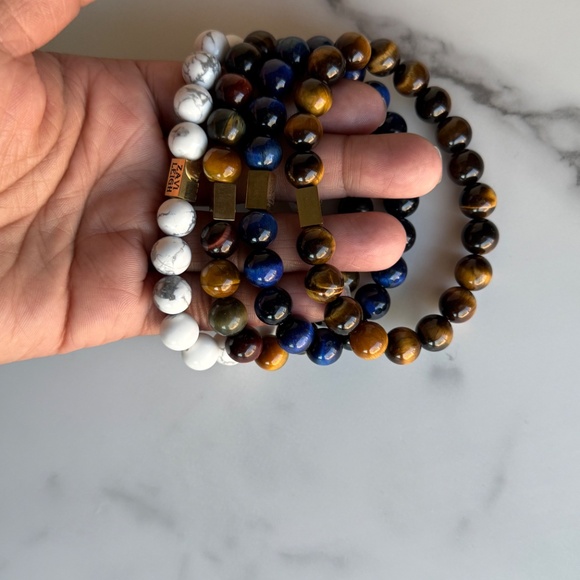 10mm Beaded Bracelet Stack - Picture 3 of 4